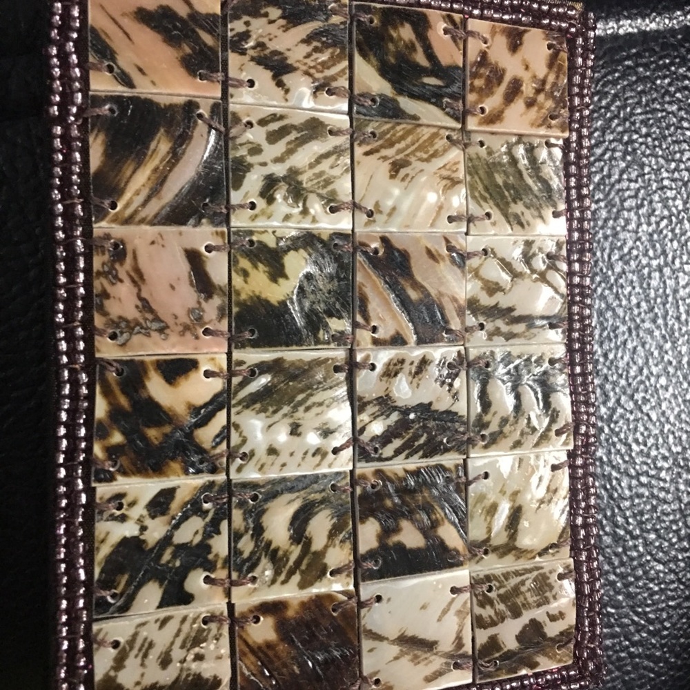 Tortoise Shell Notebook/Diary Beaded w/Silk